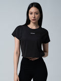 TuckAir™ 俐落拼接上衣 (黑) - AROAK 機能健身服飾 | 專為健人打造