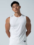 TuckAir™ 休閒寬肩背心 (白) - AROAK 機能健身服飾 | 專為健人打造