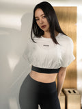 TuckAir™ 寬袖束口短版上衣 (黑) - AROAK 機能健身服飾 | 專為健人打造