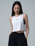 TuckAir™ 輕感短版背心 (白) - AROAK 機能健身服飾 | 專為健人打造