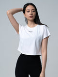 TuckAir™ 俐落拼接上衣 (白) - AROAK 機能健身服飾 | 專為健人打造