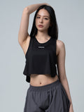 TuckAir™ 輕感短版背心 (黑) - AROAK 機能健身服飾 | 專為健人打造