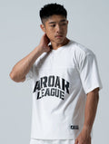 TuckAir™ OVERSIZED 休閒短袖上衣 (白) - AROAK 機能健身服飾 | 專為健人打造