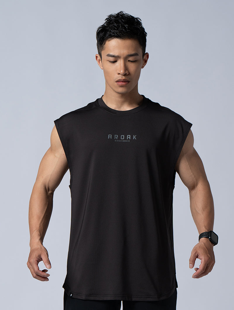 ArcTech™ 機能剪接寬版背心 (黑)