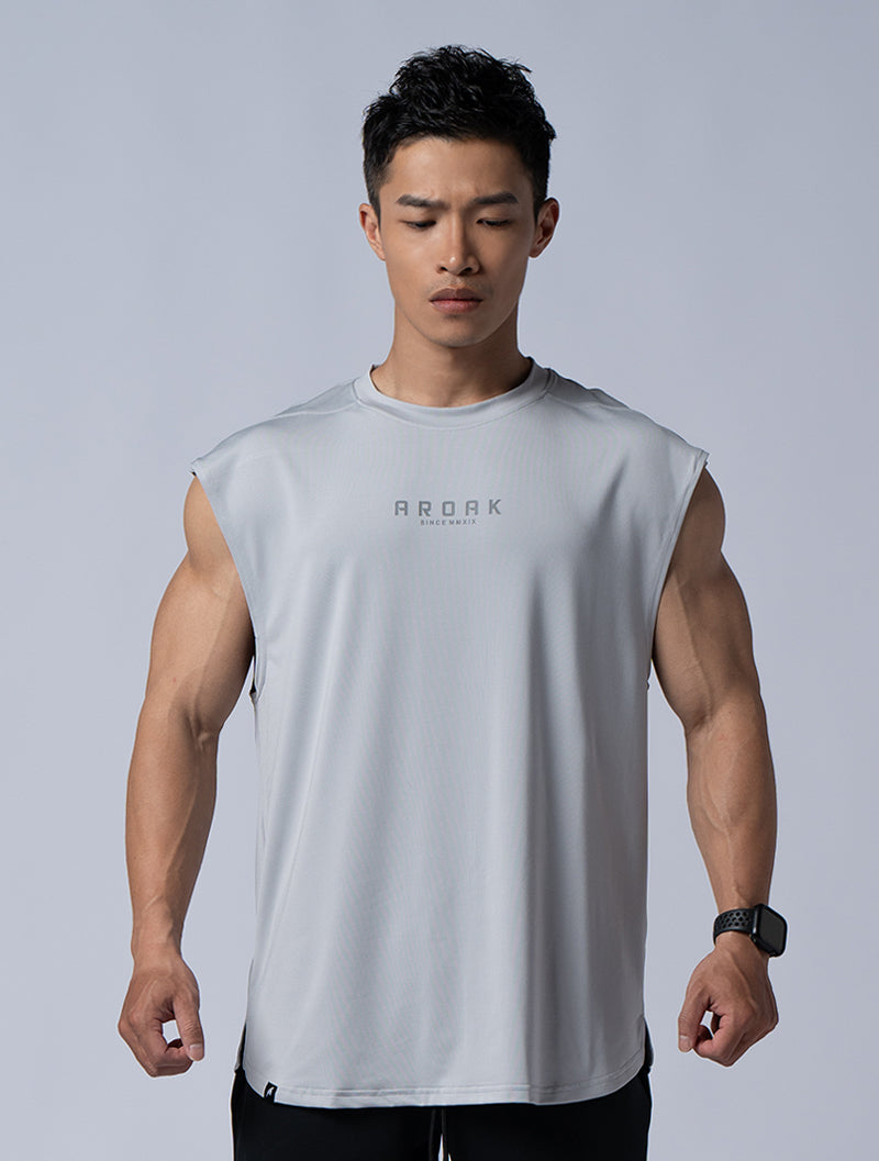 ArcTech™ 機能剪接寬版背心 (淺灰)