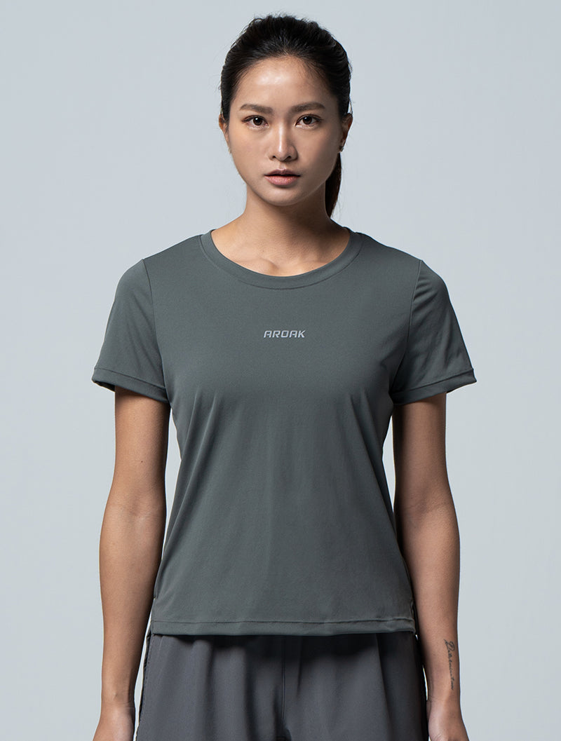 Airy™ Lightweight Technical Short Sleeve Top (Rhino Grey) 
