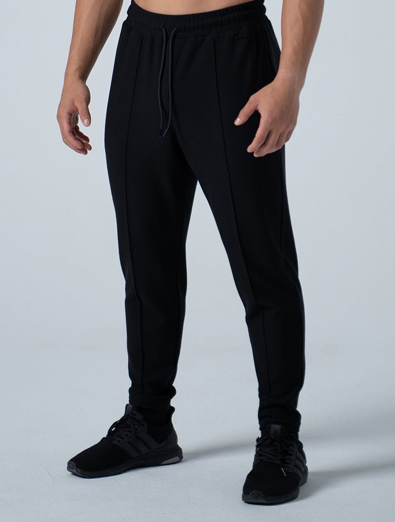 Wafflux™ 雲感錐型長褲 (黑) - AROAK 機能健身服飾 | 專為健人打造