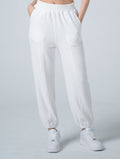 Wafflux™ 雲感縮口長褲25 - 2 (白) - AROAK 機能健身服飾 | 專為健人打造