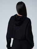 Wafflux™ 雲感短版連帽上衣 25 - 2 (黑) - AROAK 機能健身服飾 | 專為健人打造