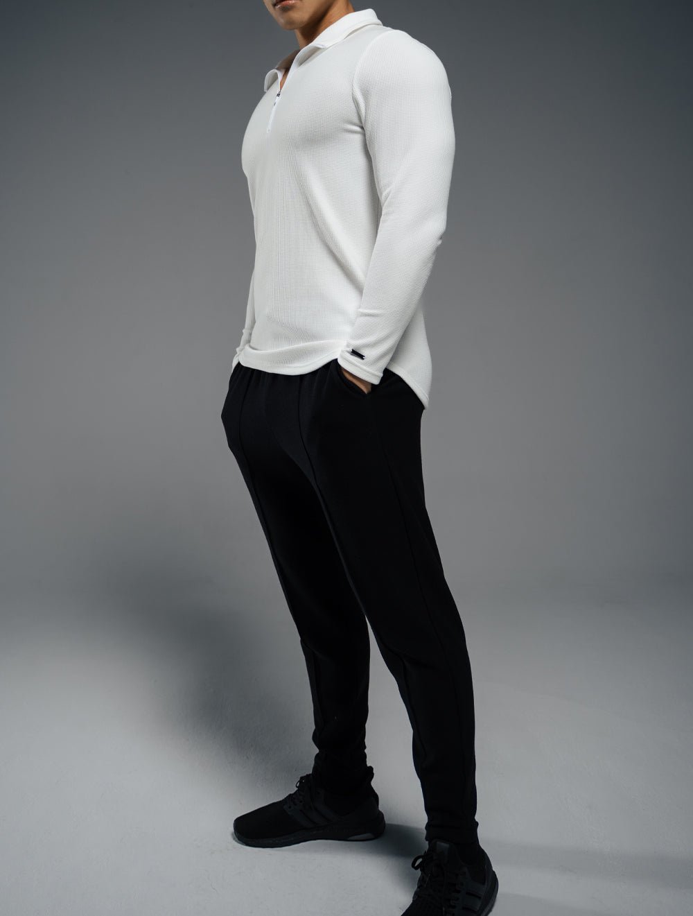 Wafflux™ 雲感錐型長褲 (黑) - AROAK 機能健身服飾 | 專為健人打造