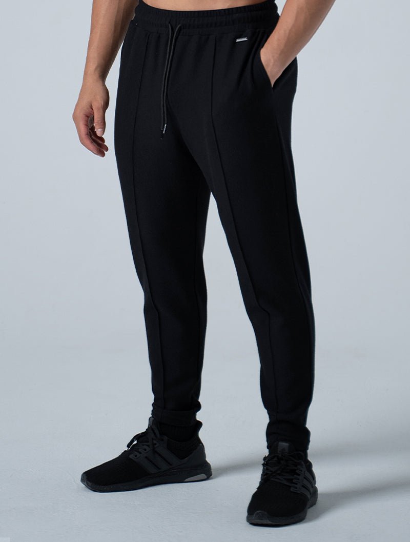 Wafflux™ 雲感錐型長褲 (黑) - AROAK 機能健身服飾 | 專為健人打造