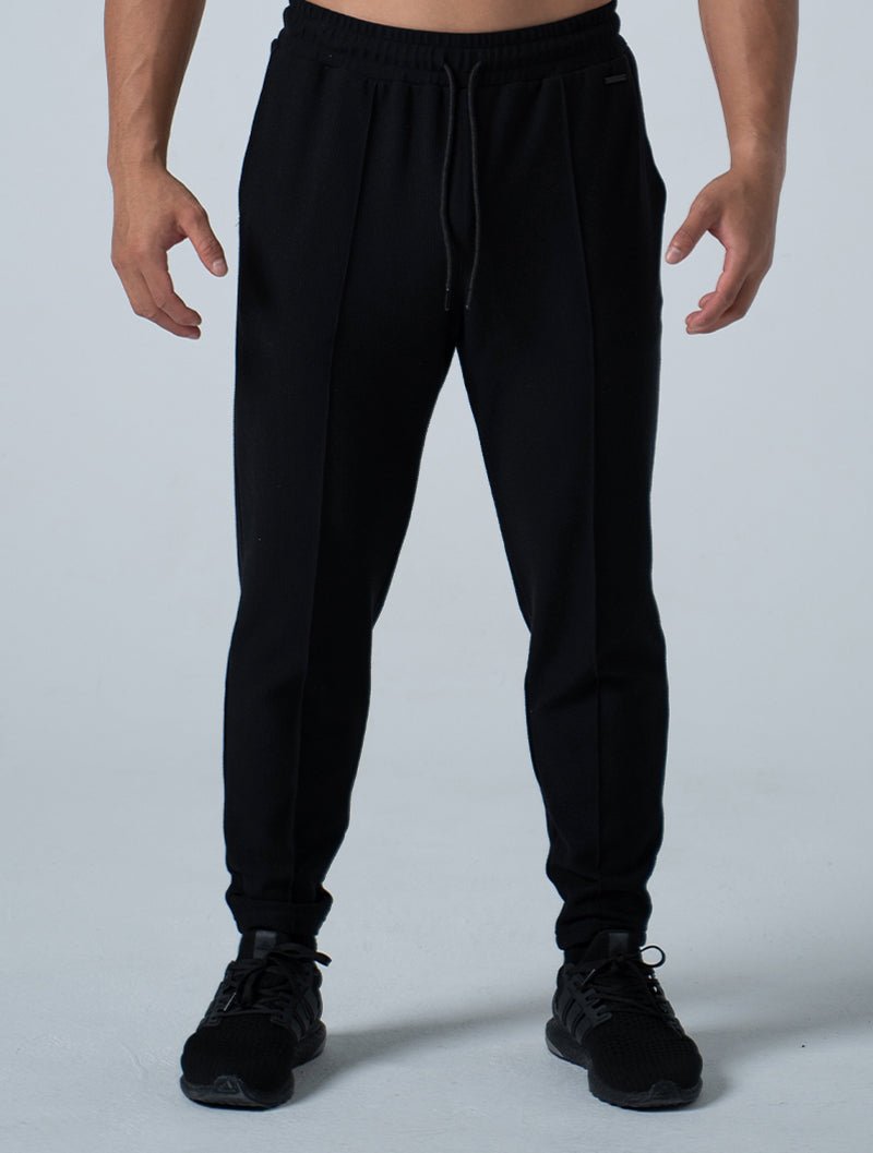 Wafflux™ 雲感錐型長褲 (黑) - AROAK 機能健身服飾 | 專為健人打造