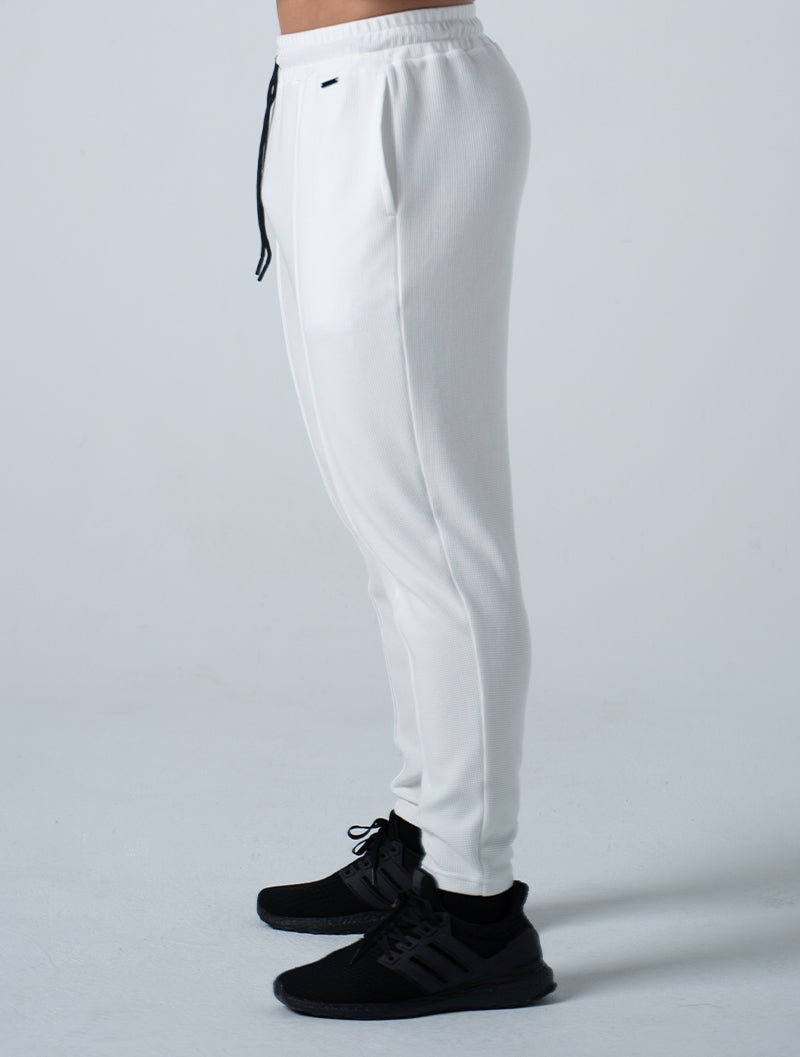 Wafflux™ 雲感錐型長褲 (白) - AROAK 機能健身服飾 | 專為健人打造