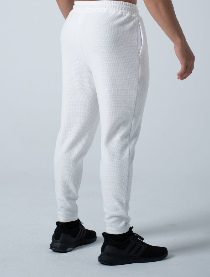 Wafflux™ 雲感錐型長褲 (白) - AROAK 機能健身服飾 | 專為健人打造