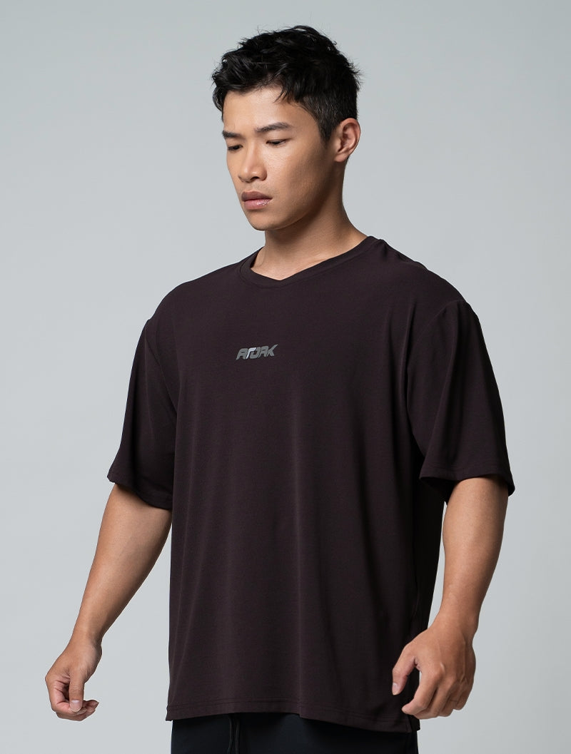 FluxFit™ LOGO沖孔OVERSIZED訓練上衣 (杉木棕)